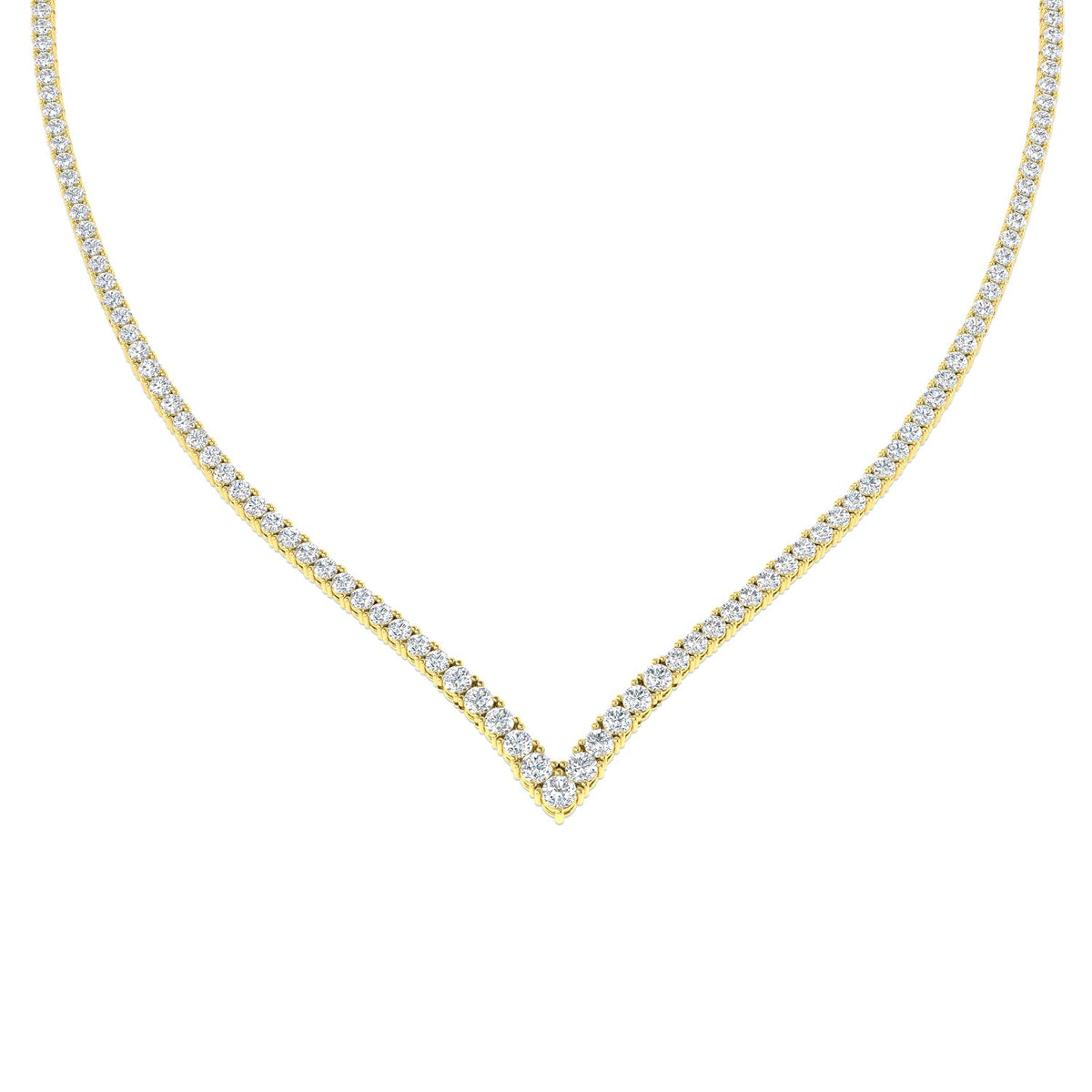 Diamond Tennis Necklace Gold & in 10K/14K gold and platinum with certified lab-grown or natural diamonds