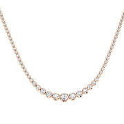 Graduated Diamond Tennis Necklace in 10K/14K gold and platinum with certified lab-grown or natural diamonds