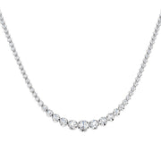 Graduated Diamond Tennis Necklace in 10K/14K gold and platinum with certified lab-grown or natural diamonds