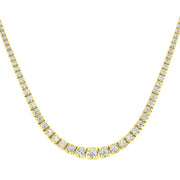 Diamond Tennis Necklace in 10K/14K gold and platinum with certified lab-grown or natural diamonds