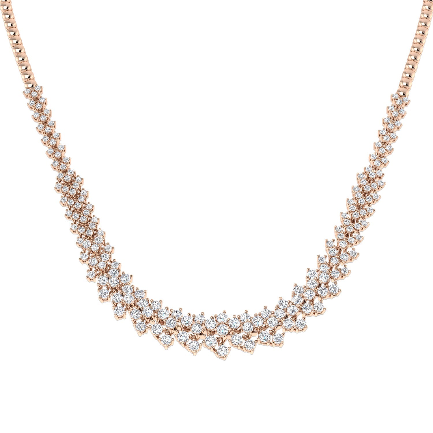 Diamond Tennis Necklace 6ct Gold & in 10K/14K gold and platinum with certified lab-grown or natural diamonds