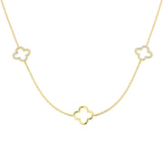 Clover Diamond Necklace 0.25ct Gold & in 10K/14K gold and platinum with certified lab-grown or natural diamonds