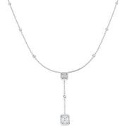 Baguette & Brilliant Diamond Necklace 0.5ct / or in 10K/14K gold and platinum with certified lab-grown or natural diamonds