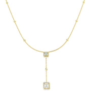 Baguette & Brilliant Diamond Necklace 0.5ct / or in 10K/14K gold and platinum with certified lab-grown or natural diamonds