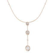 Baguette Diamond Necklace 0.75ct Gold in 10K/14K gold and platinum with certified lab-grown or natural diamonds