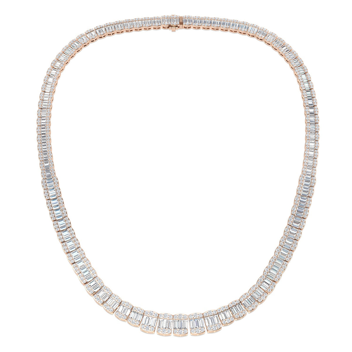 Diamond Tennis Necklace in 10K/14K gold and platinum with certified lab-grown or natural diamonds