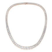Diamond Tennis Necklace in 10K/14K gold and platinum with certified lab-grown or natural diamonds