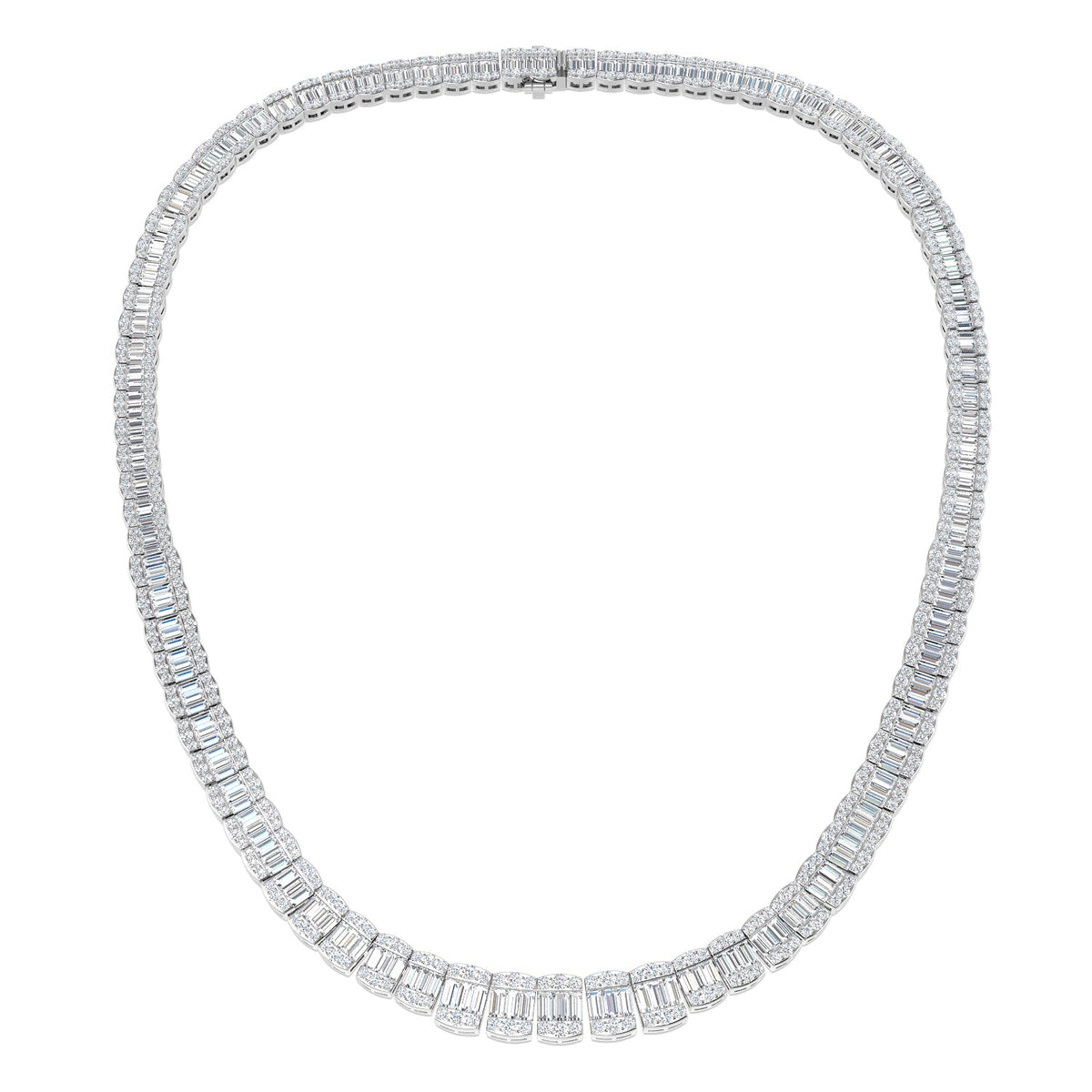 Diamond Tennis Necklace in 10K/14K gold and platinum with certified lab-grown or natural diamonds