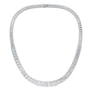 Diamond Tennis Necklace in 10K/14K gold and platinum with certified lab-grown or natural diamonds