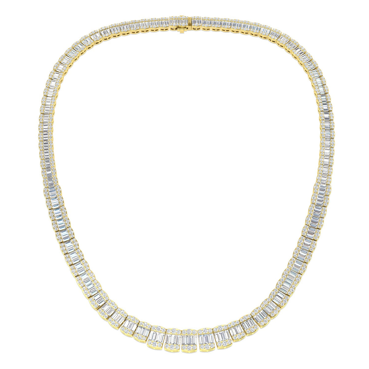 Diamond Tennis Necklace in 10K/14K gold and platinum with certified lab-grown or natural diamonds