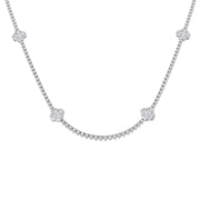 Diamond Clover Necklace in 10K/14K gold and platinum with certified lab-grown or natural diamonds