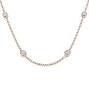 Baguette Diamond Necklace 3ct to 4.5ct Gold & in 10K/14K gold and platinum with certified lab-grown or natural diamonds