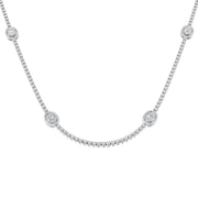 Baguette Diamond Necklace 3ct to 4.5ct Gold & in 10K/14K gold and platinum with certified lab-grown or natural diamonds