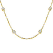 Baguette Diamond Necklace 3ct to 4.5ct Gold & in 10K/14K gold and platinum with certified lab-grown or natural diamonds