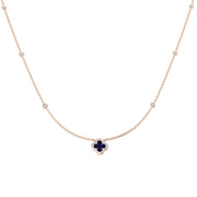 Sapphire Diamond Necklace UK in 10K/14K gold and platinum with certified lab-grown or natural diamonds
