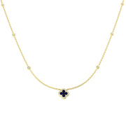 Sapphire Diamond Necklace UK in 10K/14K gold and platinum with certified lab-grown or natural diamonds