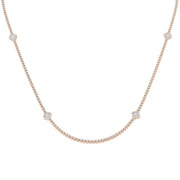 Diamond Clover Necklace in 10K/14K gold and platinum with certified lab-grown or natural diamonds