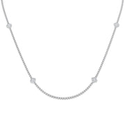 Diamond Clover Necklace in 10K/14K gold and platinum with certified lab-grown or natural diamonds