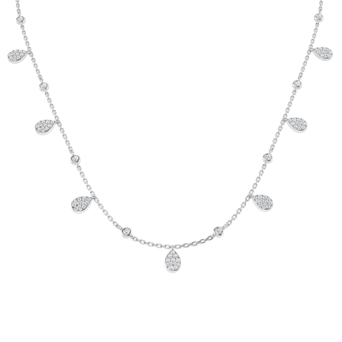 Diamond Necklace 0.5ct in 10K/14K gold and platinum with certified lab-grown or natural diamonds