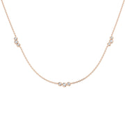 Diamond Spectacle Necklace in 10K/14K gold and platinum with certified lab-grown or natural diamonds