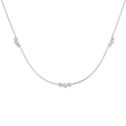 Diamond Spectacle Necklace in 10K/14K gold and platinum with certified lab-grown or natural diamonds