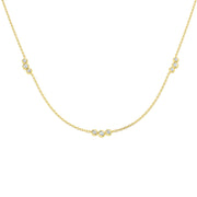 Diamond Spectacle Necklace in 10K/14K gold and platinum with certified lab-grown or natural diamonds