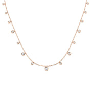 Diamond Spectacle Necklace 0.5ct in Gold and in 10K/14K gold and platinum with certified lab-grown or natural diamonds