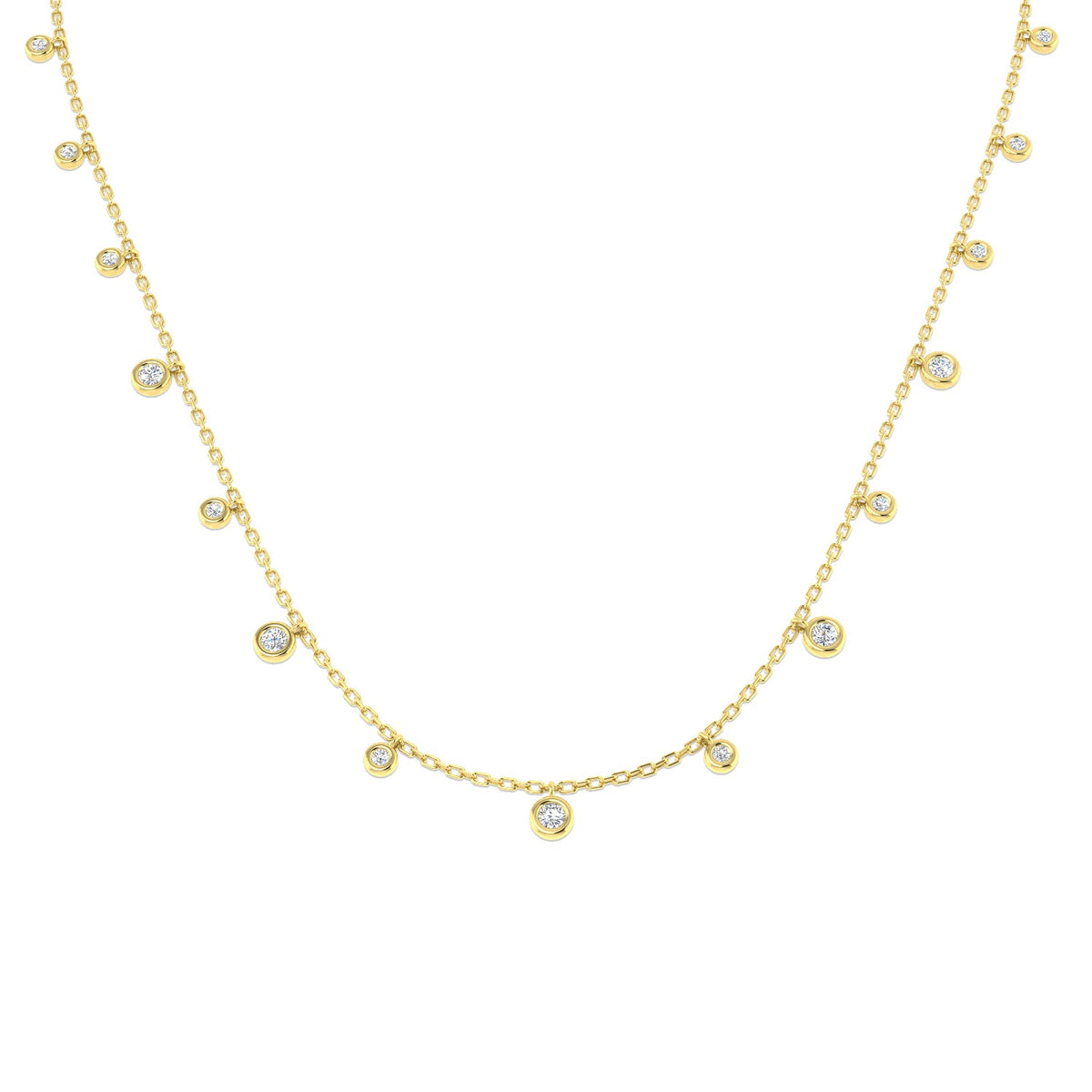 Diamond Spectacle Necklace 0.5ct in Gold and in 10K/14K gold and platinum with certified lab-grown or natural diamonds