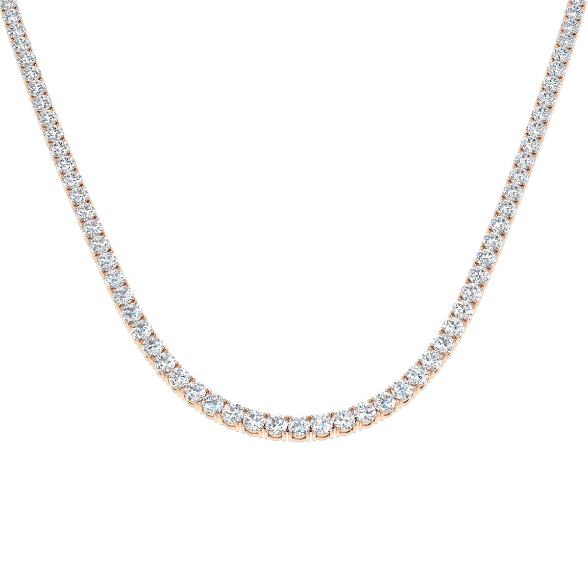 Tennis Necklace Available in 2.5ct to 29ct in 10K/14K gold and platinum with certified lab-grown or natural diamonds