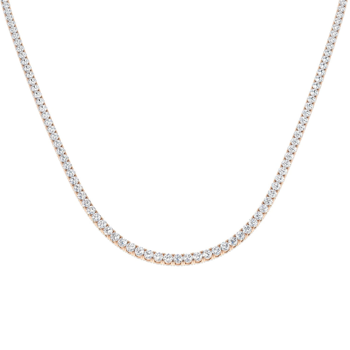 Tennis Necklace Available in 2.5ct to 29ct in 10K/14K gold and platinum with certified lab-grown or natural diamonds