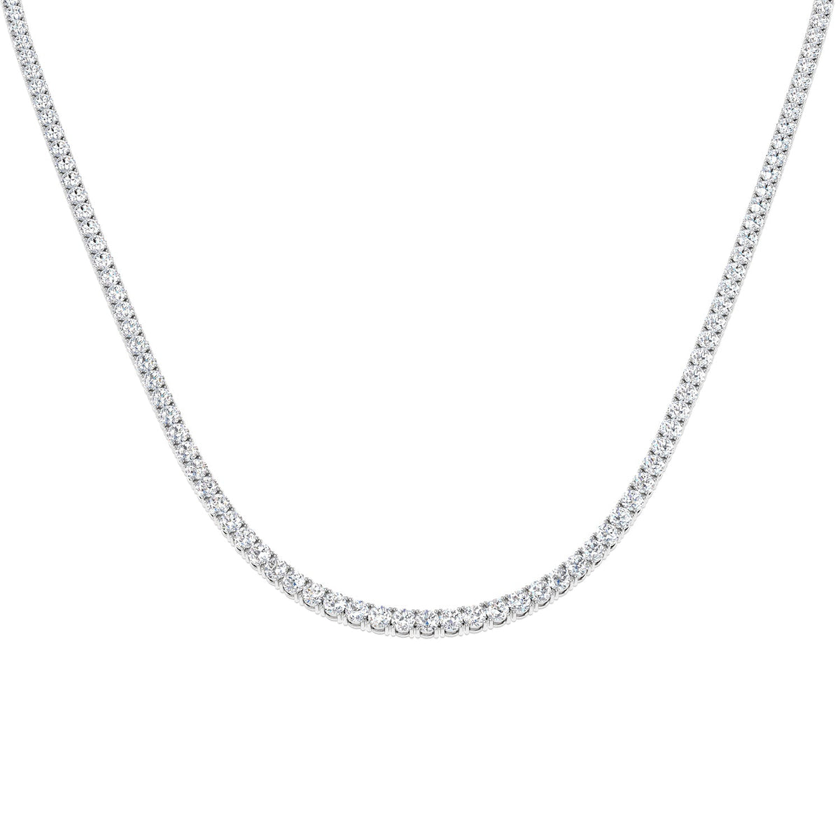 Tennis Necklace Available in 2.5ct to 29ct in 10K/14K gold and platinum with certified lab-grown or natural diamonds