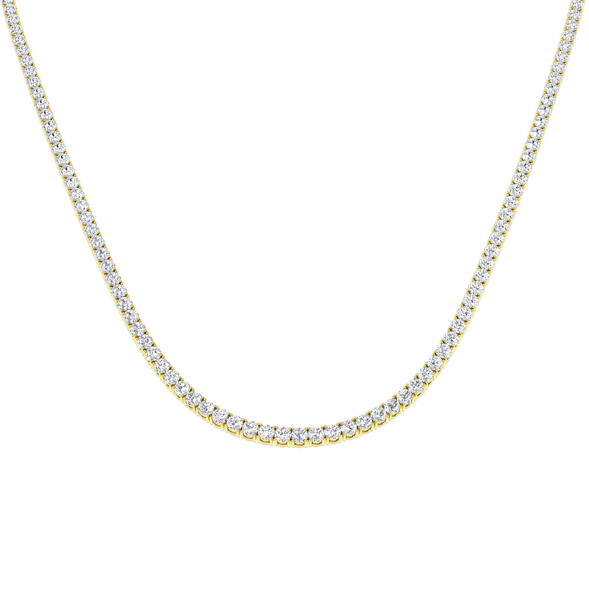 Tennis Necklace Available in 2.5ct to 29ct in 10K/14K gold and platinum with certified lab-grown or natural diamonds