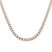 Diamond Tennis Necklace in 10K/14K gold and platinum with certified lab-grown or natural diamonds