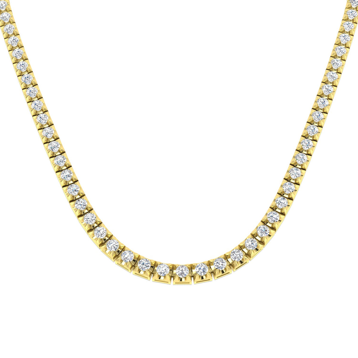 Diamond Tennis Necklace in 10K/14K gold and platinum with certified lab-grown or natural diamonds
