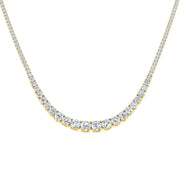 Diamond Tennis Necklace in 10K/14K gold and platinum with certified lab-grown or natural diamonds