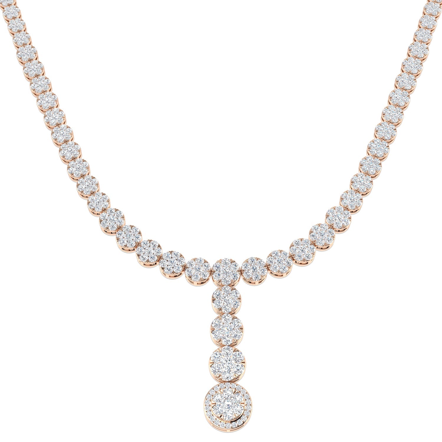 Diamond Y-Necklace in 10K/14K gold and platinum with certified lab-grown or natural diamonds