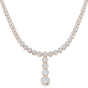 Diamond Y-Necklace in 10K/14K gold and platinum with certified lab-grown or natural diamonds