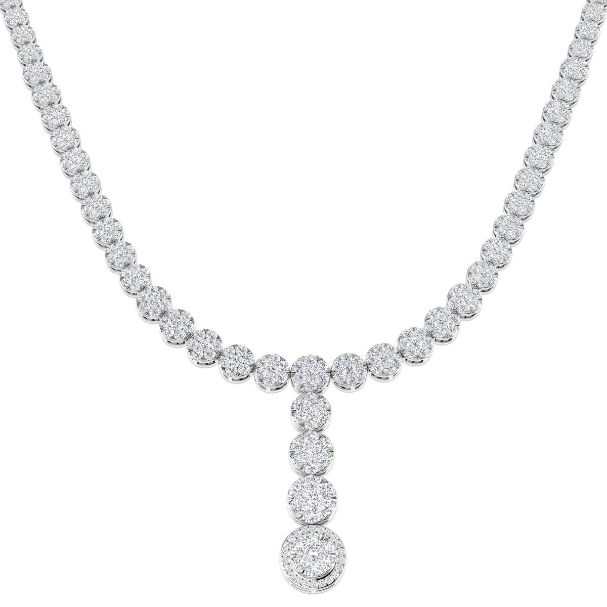 Diamond Y-Necklace in 10K/14K gold and platinum with certified lab-grown or natural diamonds