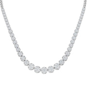Cluster Diamond Necklace 5ct to 8ct Gold in 10K/14K gold and platinum with certified lab-grown or natural diamonds