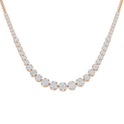 Cluster Diamond Necklace 5ct to 8ct Gold in 10K/14K gold and platinum with certified lab-grown or natural diamonds