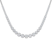 Cluster Diamond Necklace 5ct to 8ct Gold in 10K/14K gold and platinum with certified lab-grown or natural diamonds