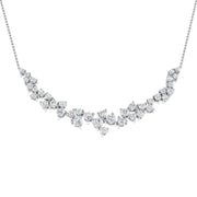 Fancy Diamond Necklace in Gold or in 10K/14K gold and platinum with certified lab-grown or natural diamonds