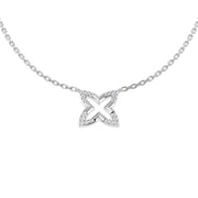 Diamond Flower Necklace in Gold & in 10K/14K gold and platinum with certified lab-grown or natural diamonds