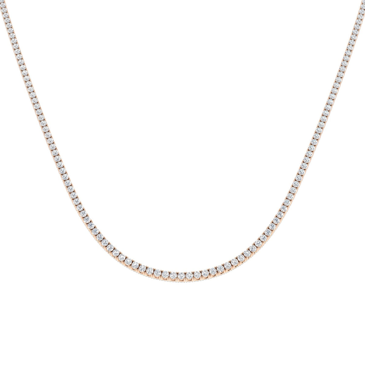 Tennis Necklace Available in 2.5ct to 29ct in 10K/14K gold and platinum with certified lab-grown or natural diamonds