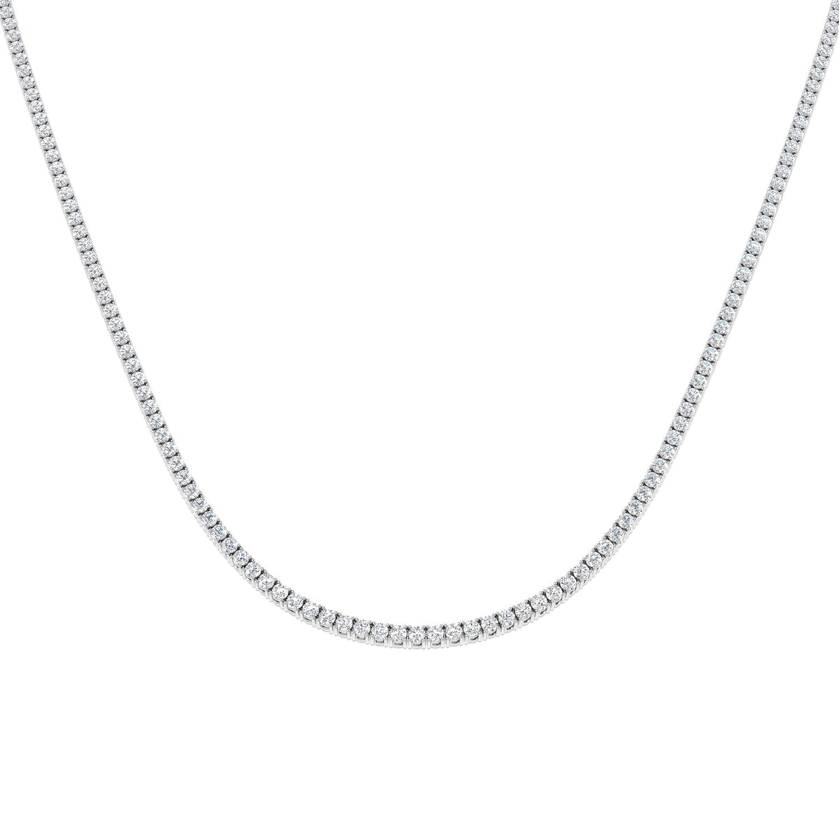 Tennis Necklace Available in 2.5ct to 29ct in 10K/14K gold and platinum with certified lab-grown or natural diamonds