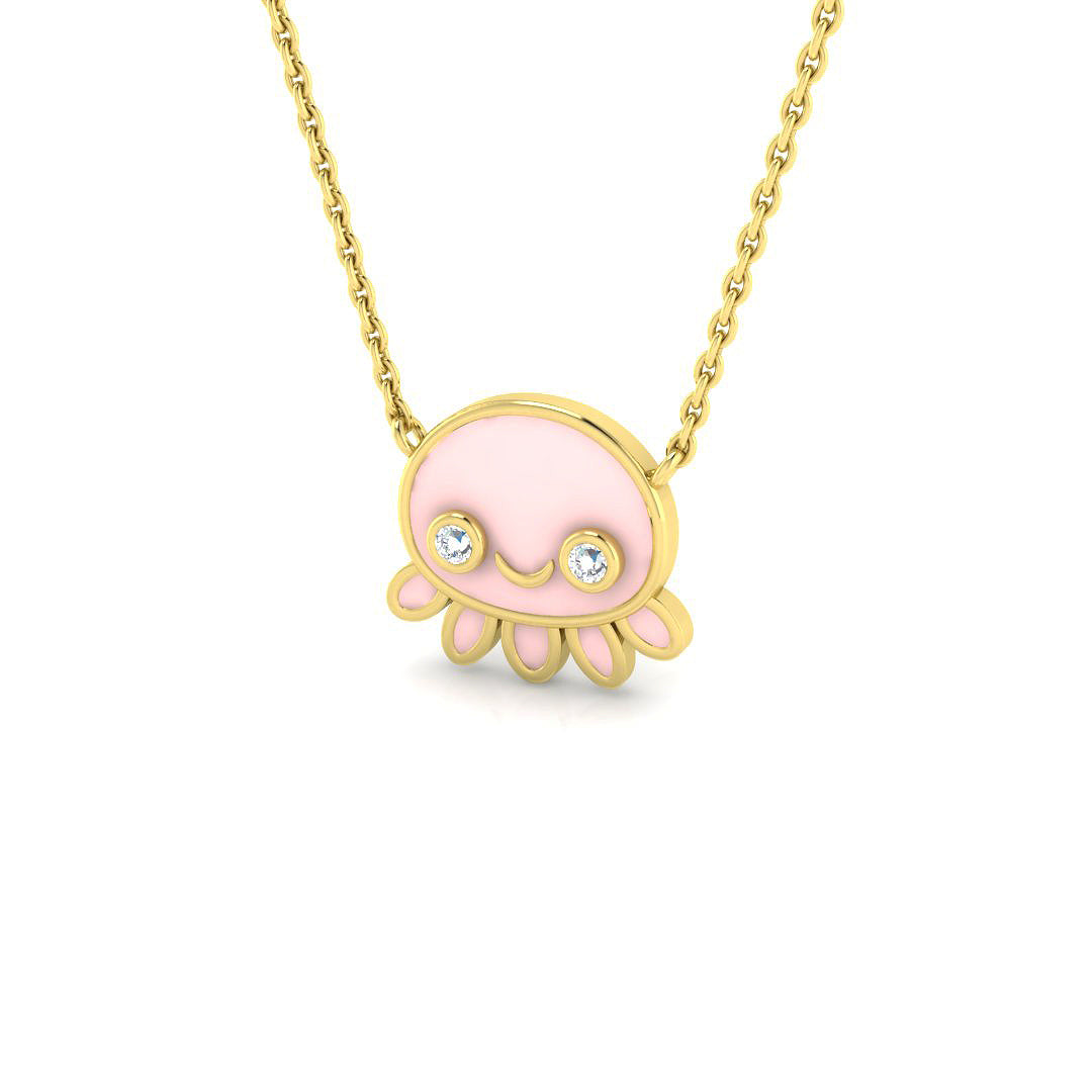 Diamond Pendant 0.2ct Gold & Platinum Necklace (Without Chain) in 10K/14K gold and platinum with certified lab-grown or natural diamonds