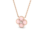 Diamond Cluster Pendant 0.15ct Gold & Platinum Necklace in 10K/14K gold and platinum with certified lab-grown or natural diamonds