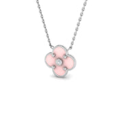 Diamond Cluster Pendant 0.15ct Gold & Platinum Necklace in 10K/14K gold and platinum with certified lab-grown or natural diamonds