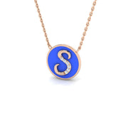 Diamond Letter Pendant 0.15ct Gold & Platinum Necklace in 10K/14K gold and platinum with certified lab-grown or natural diamonds