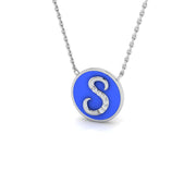 Diamond Letter Pendant 0.15ct Gold & Platinum Necklace in 10K/14K gold and platinum with certified lab-grown or natural diamonds